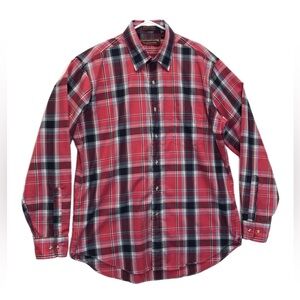 Chaps Ralph Lauren Men’s L Plaid‎ Shirt “The Spirited Tradition” LS Button-up